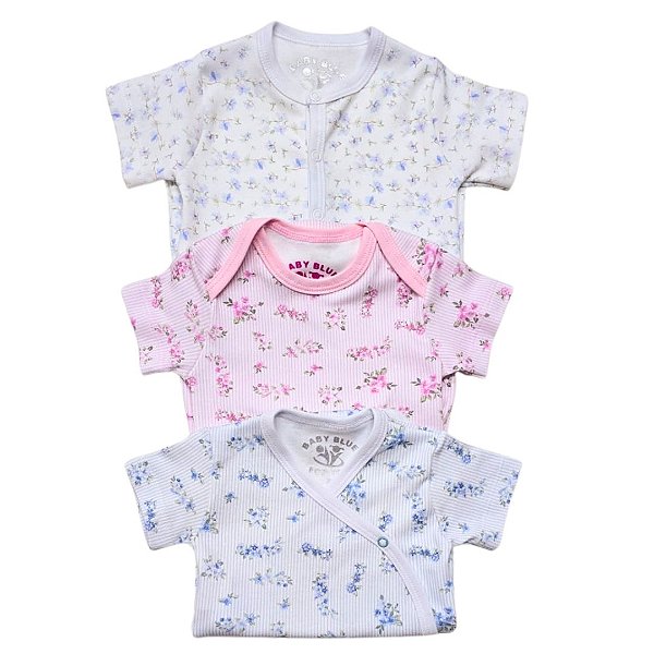 Kit Body Bebê 3 Peças - Suedine