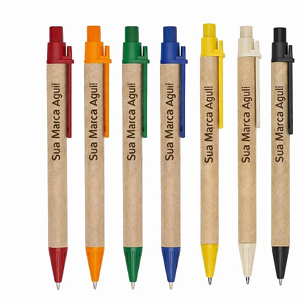Caneta Ecológica Papelão Personalizada