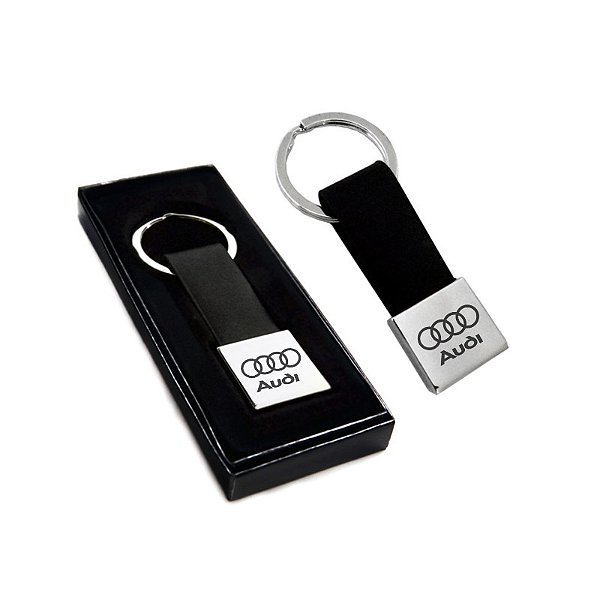 Chaveiro Metal com Couro Personalizado