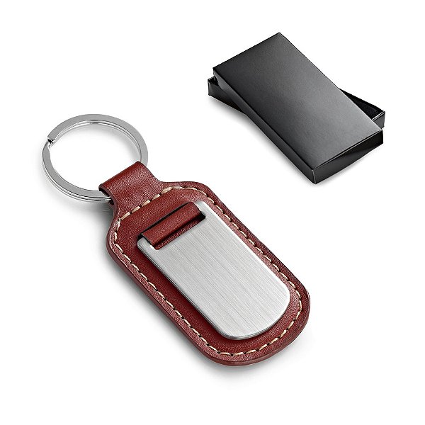 Chaveiro Couro e Metal Personalizado