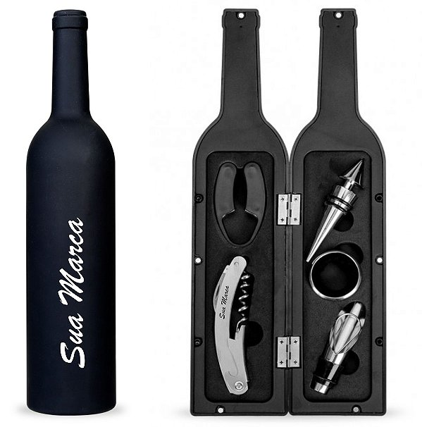 Kit Vinho Garrafa 5 peças Personalizado