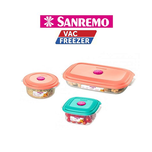 Potes Plástico Linha Vac Freezer Sanremo