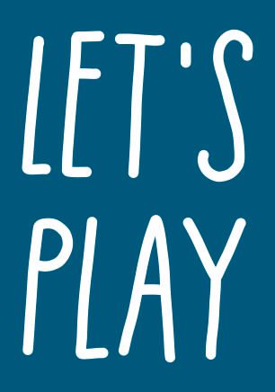 Quadro Infantil Lets Play azul