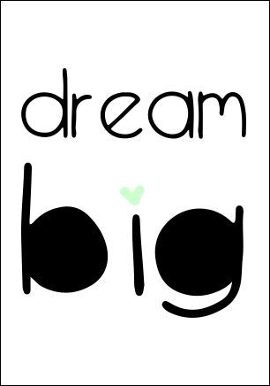 Quadro Infantil Dream Big preto