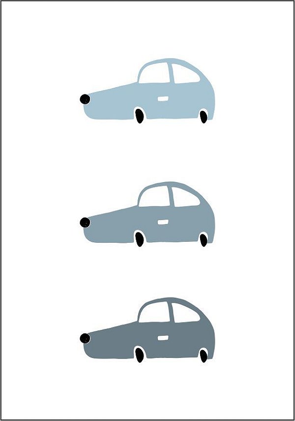 Quadro Infantil Carros Opala degradê
