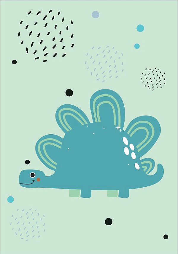 Quadro Infantil Estegossauro