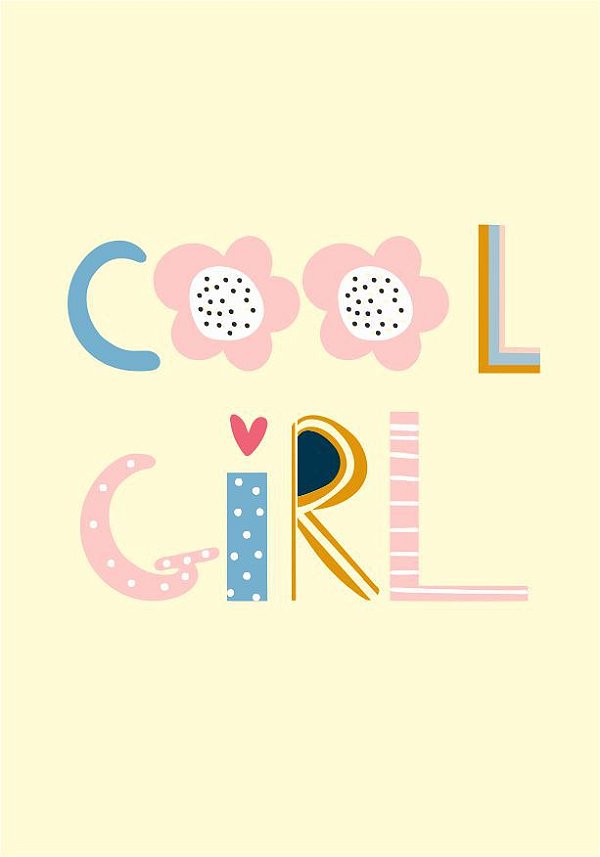 Quadro Infantil cool girl