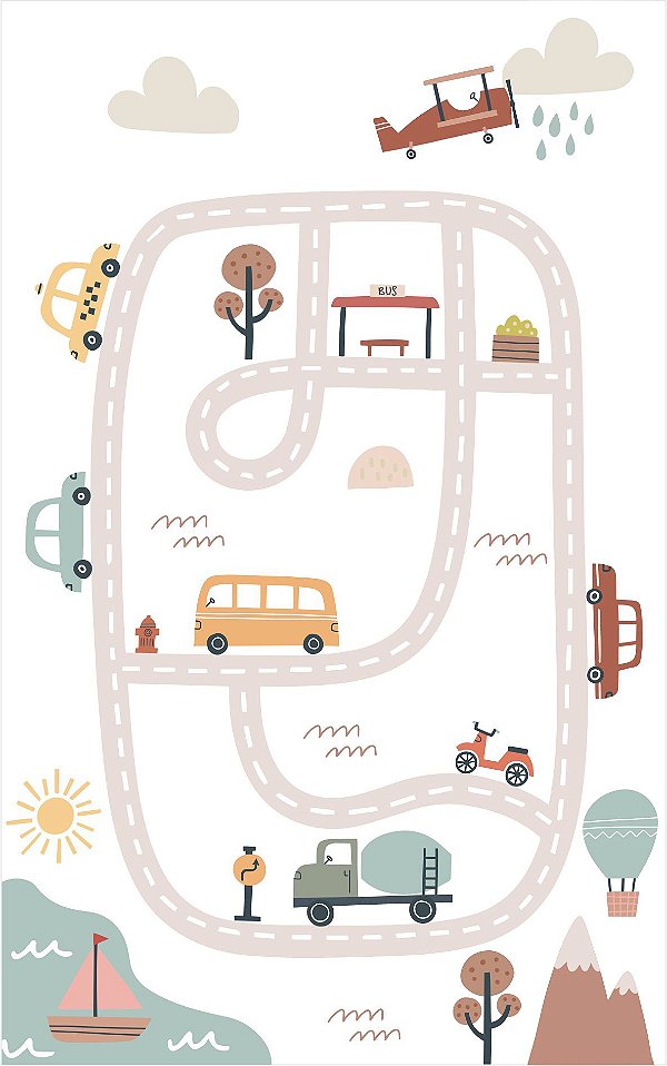 Tapete Playmat Trasportes