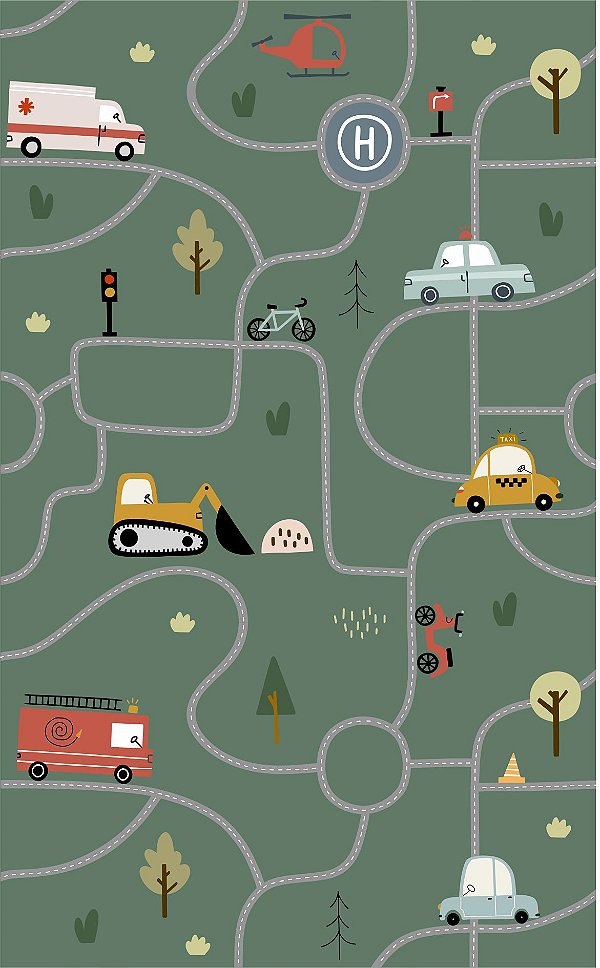 Tapete Playmat Carros Bandeira