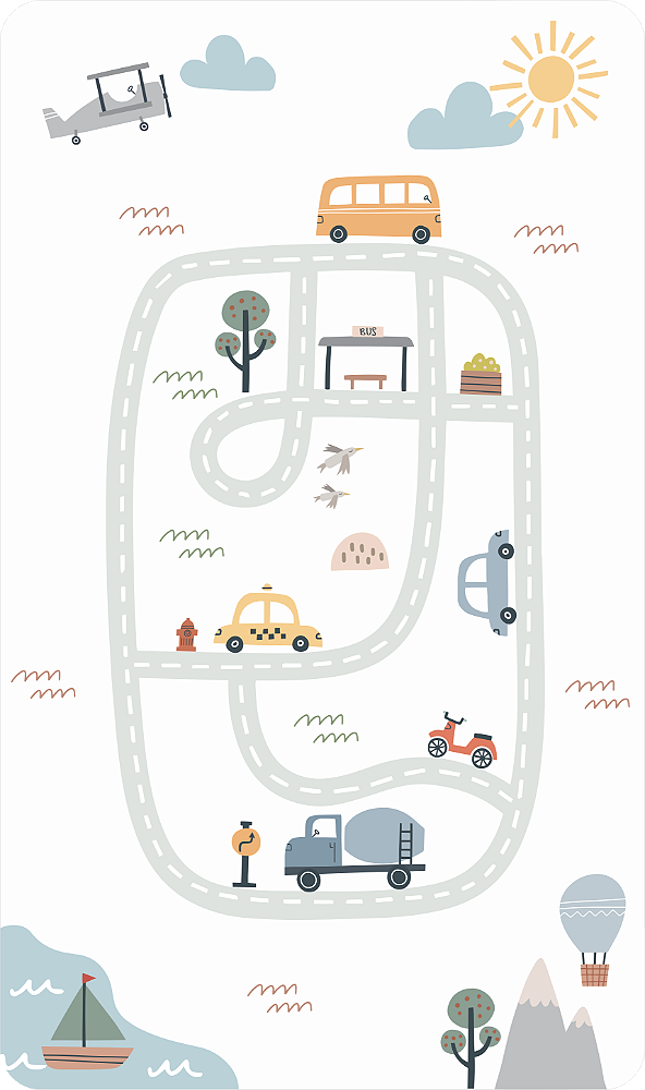 Playmat Transporte Personalizado tamanho