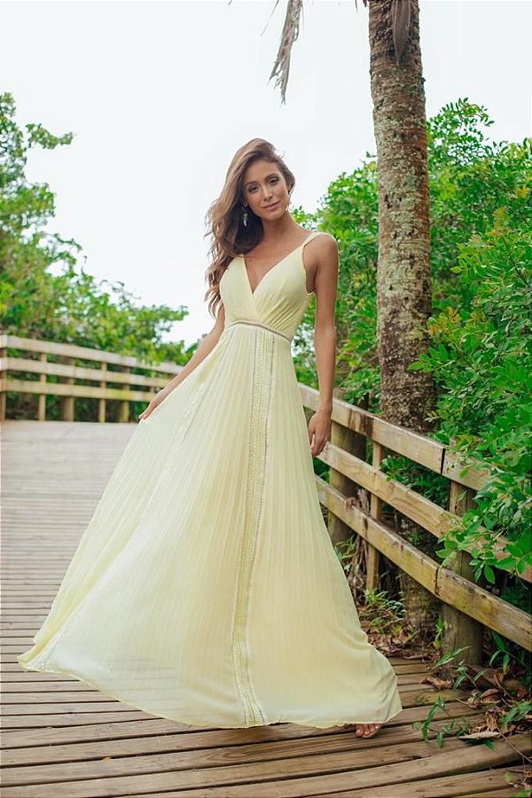 Vestido Longo Del Amarelo