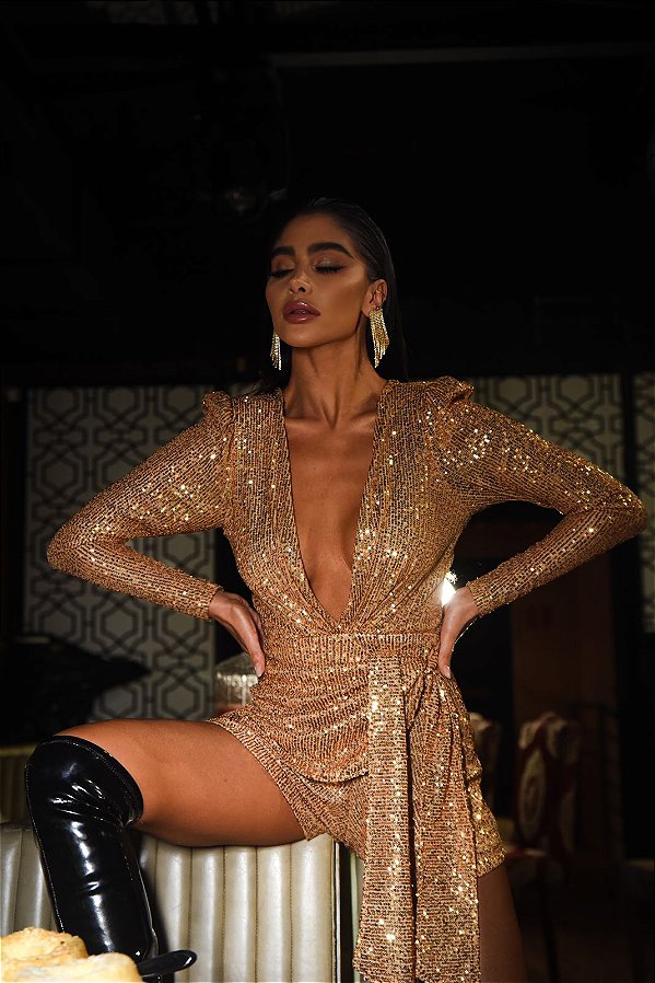 Macaquinho Flora Dourado