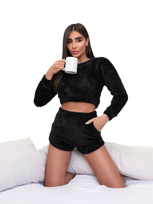 Pijama Curto Sulley Preto