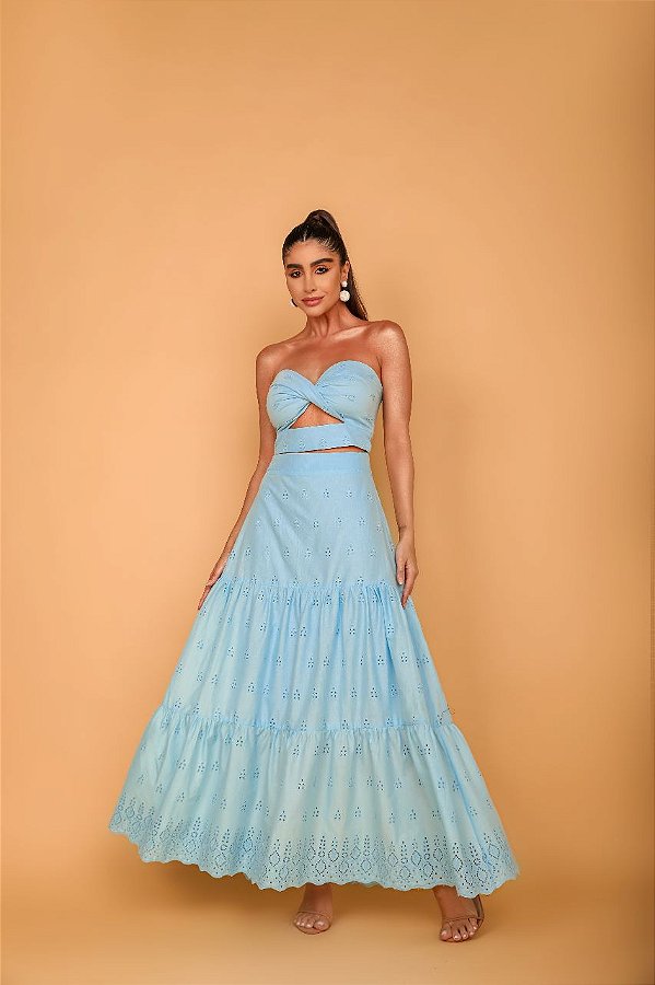 Vestido Longuete Vanessa Azul