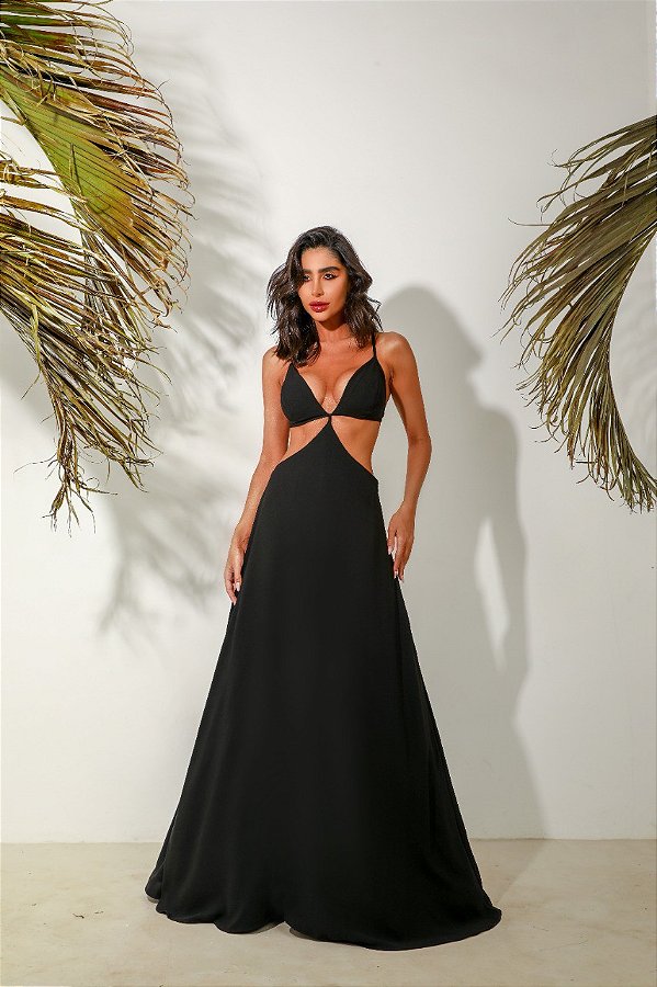 Vestido Longo Claudia Preto