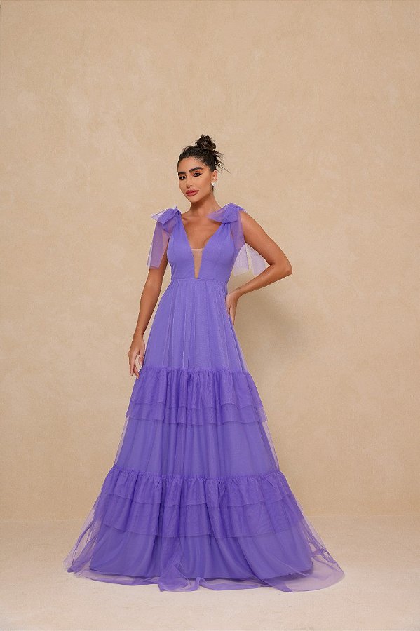 Vestido Longo Lidiana Lilas