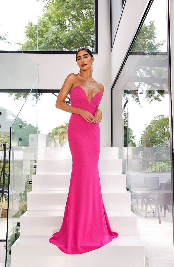 Vestido Longo Brita Pink