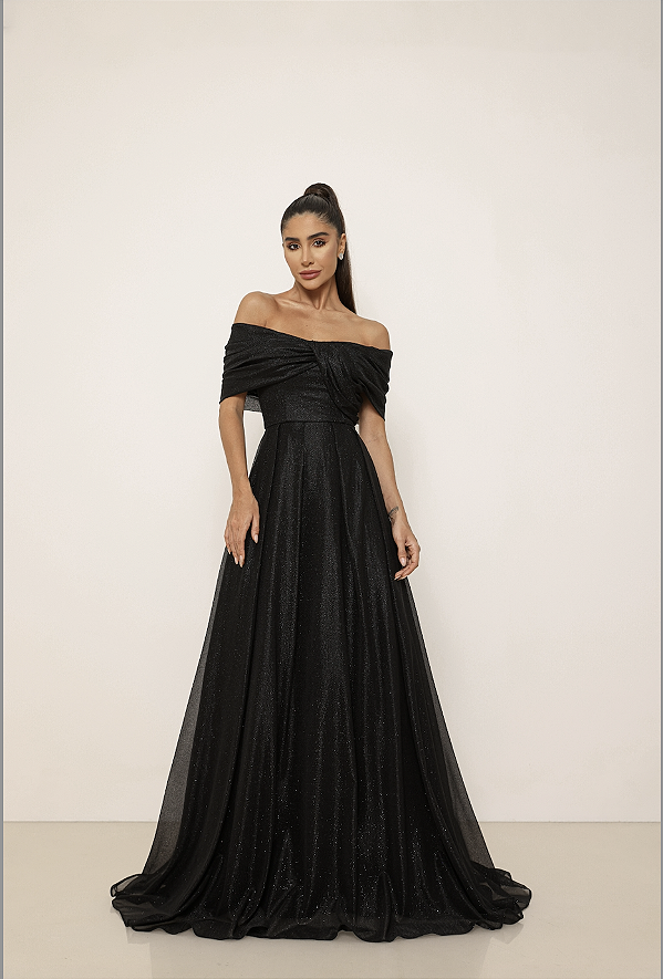 Vestido longo Vegas Preto