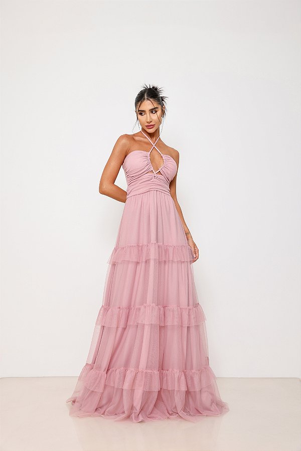 Vestido Longo Cancun Rose
