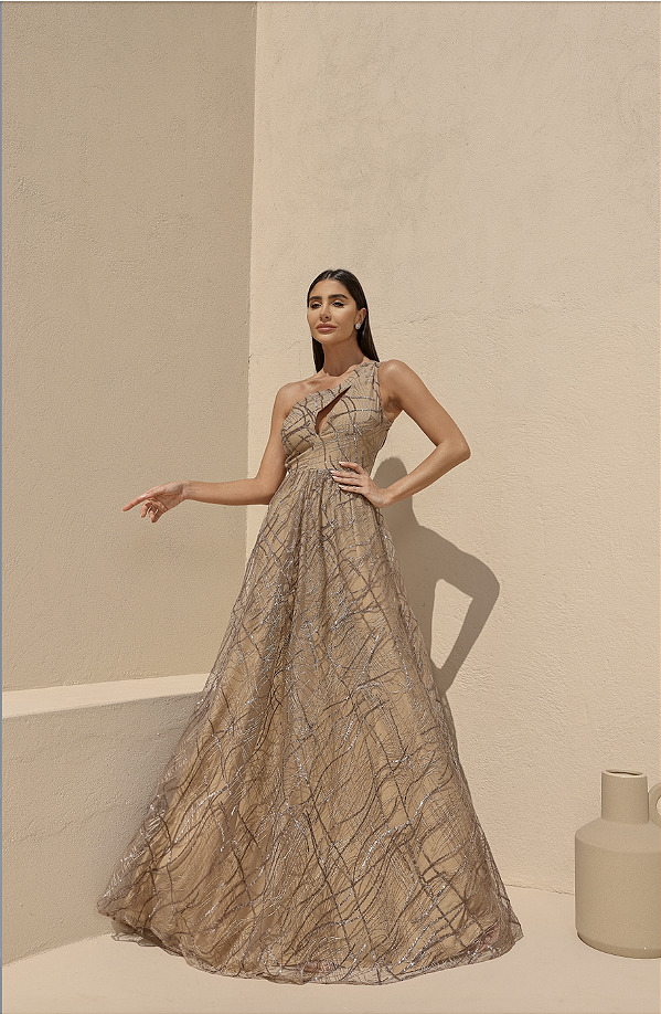 Vestido Longo Noruega Nude