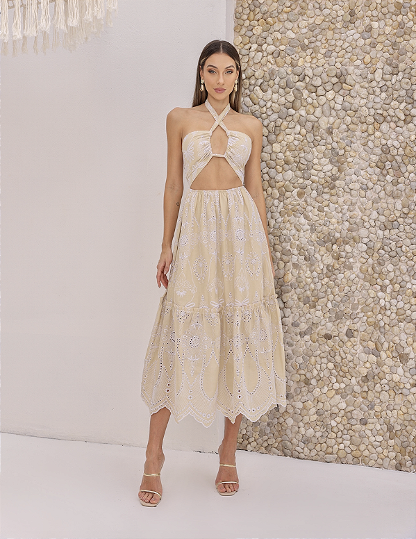 Vestido Longuete Star Areia
