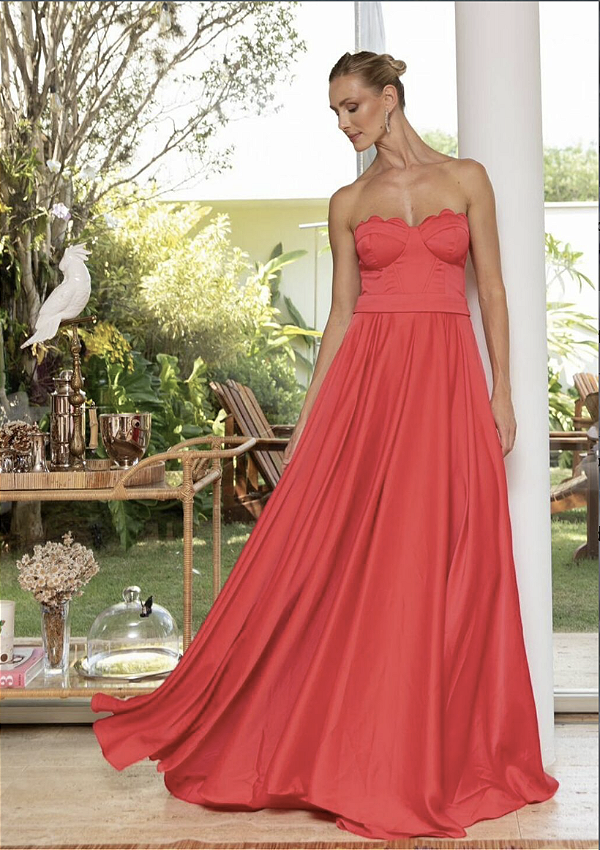 Vestido Longo Maldivas Coral