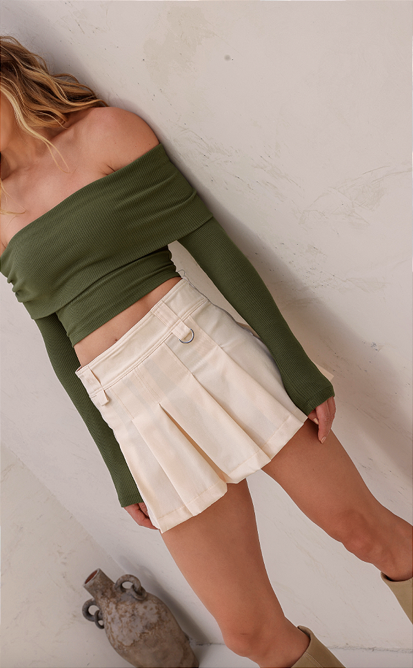 Blusa Tricot ombro a ombro Nuk Verde