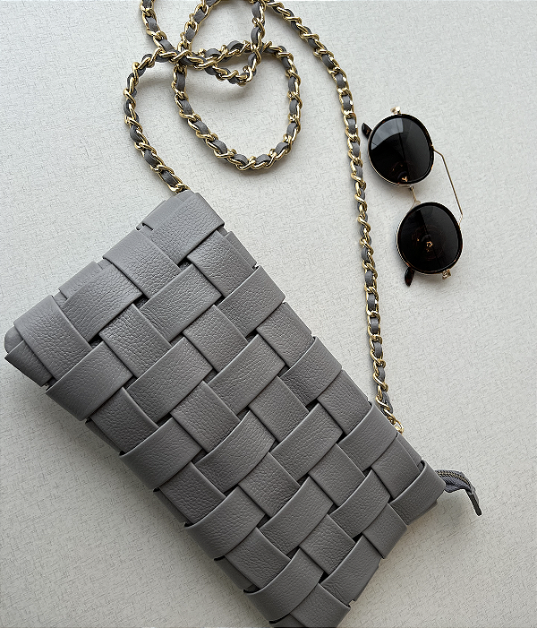 Bolsa Couro Lady Cinza