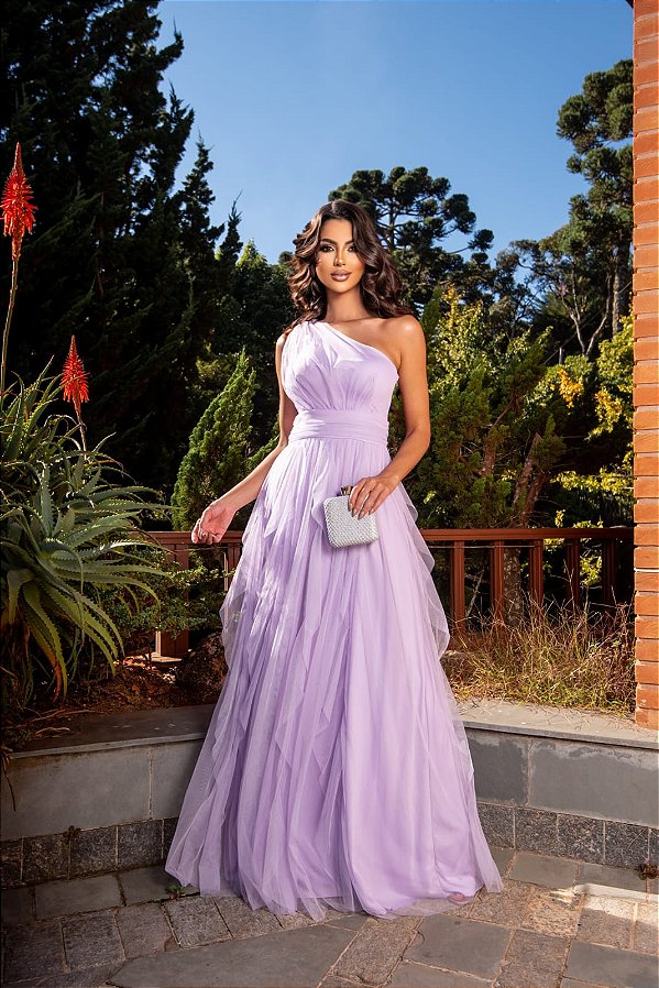 Vestido Longo Fada Lilas
