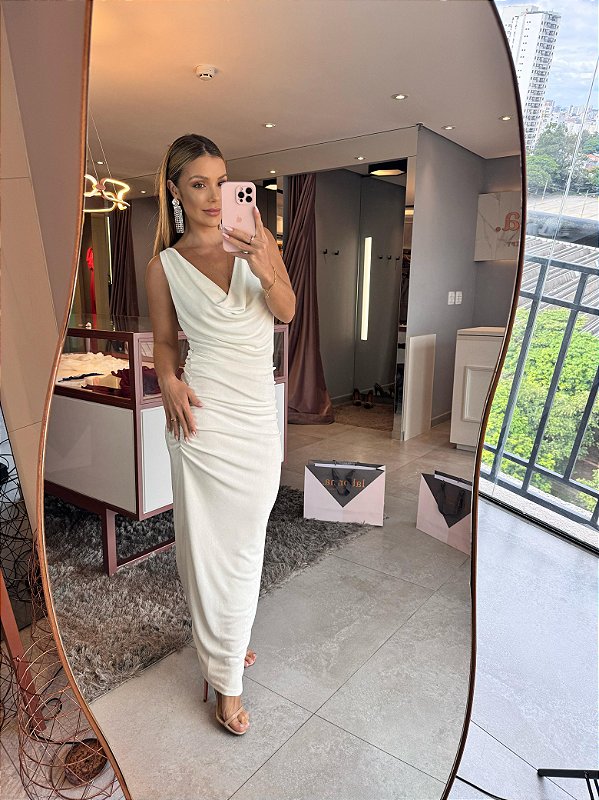 Vestido Longuete Slink Nana Branco
