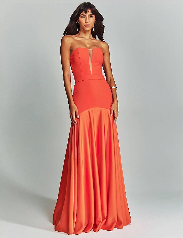 Vestido Longo Oslo Laranja