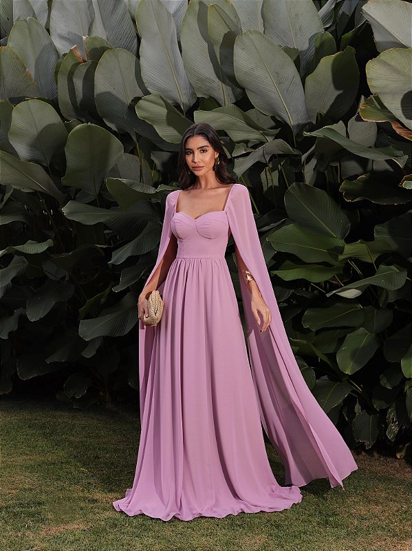 Vestido Longo Vista Rosa Antigo