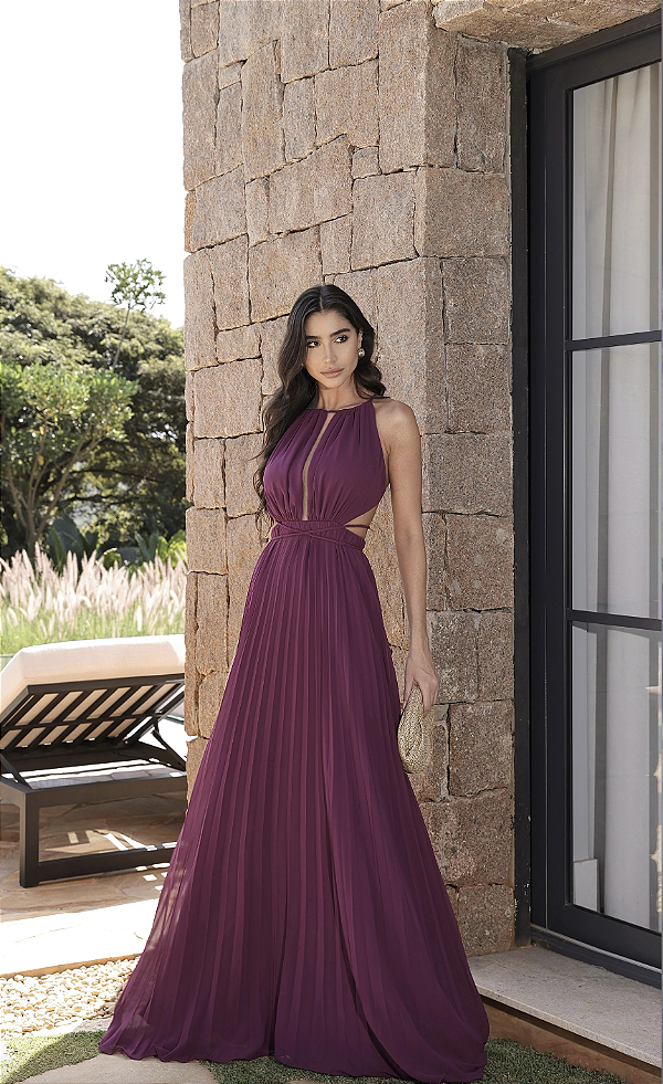 Vestido Longo Aurora Uva