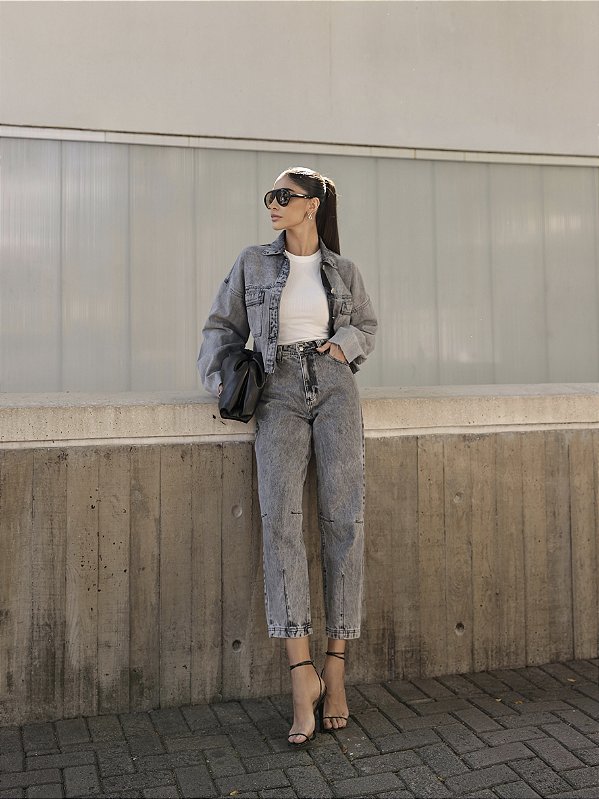 Calça Jeans Estonada Preto