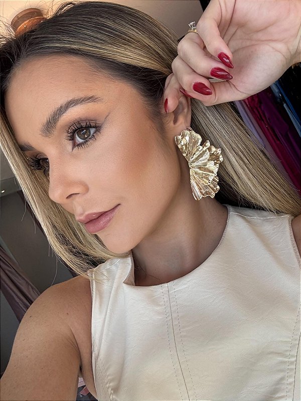Brinco Jade Dourado