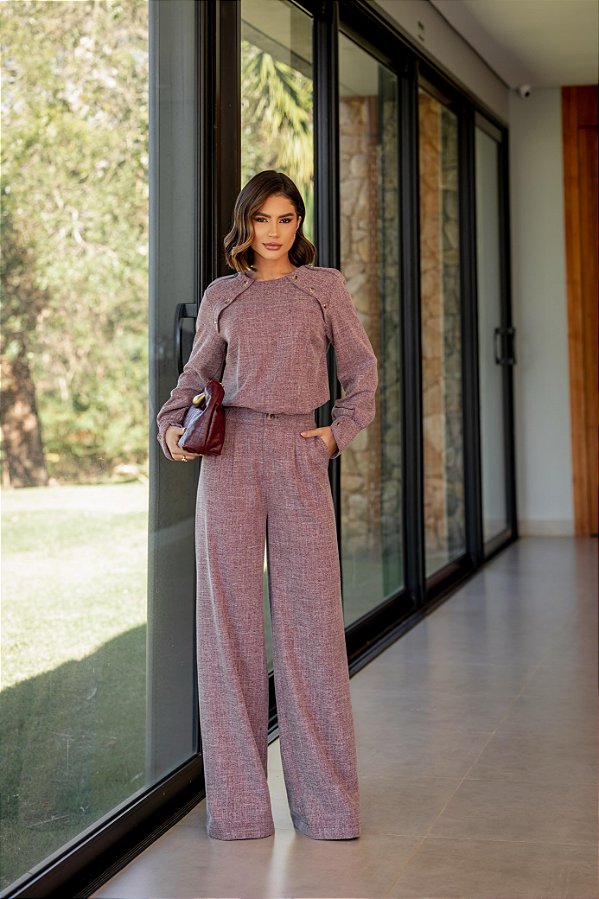 Conjunto Flame Luiza Vinho