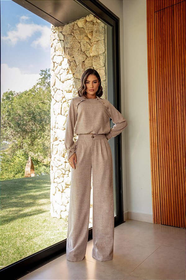 Conjunto Flame Luiza Areia