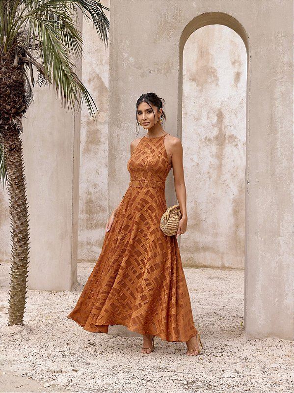 Vestido Midi Jac Bronze