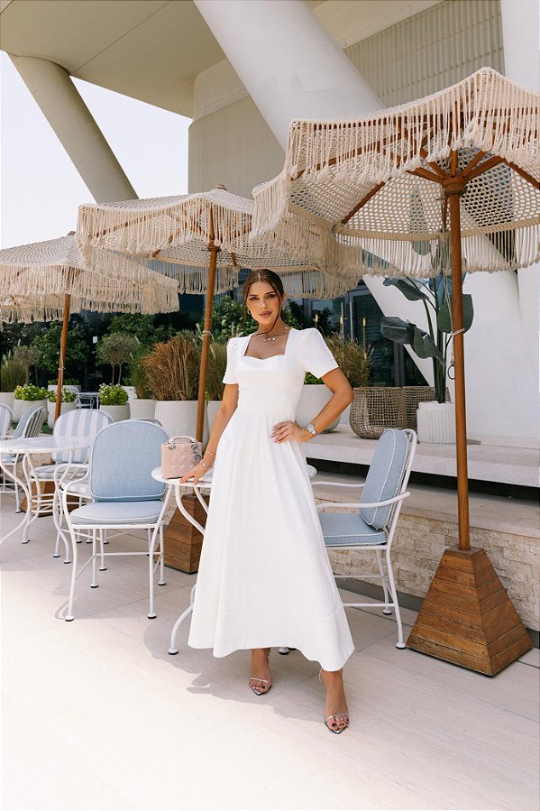Vestido Midi Lika Branco