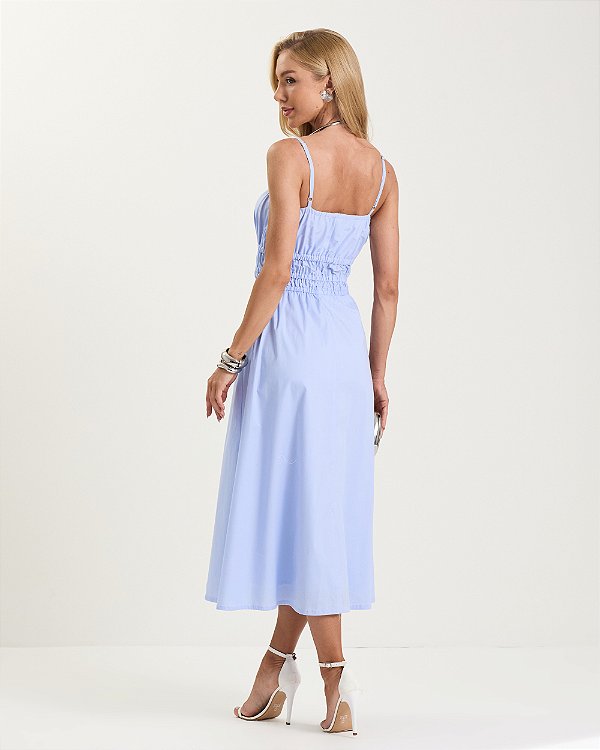 Vestido Midi Fiorena Azul