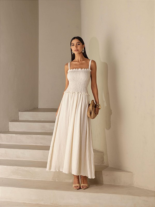 Vestido Longuete Lastex Sol Off