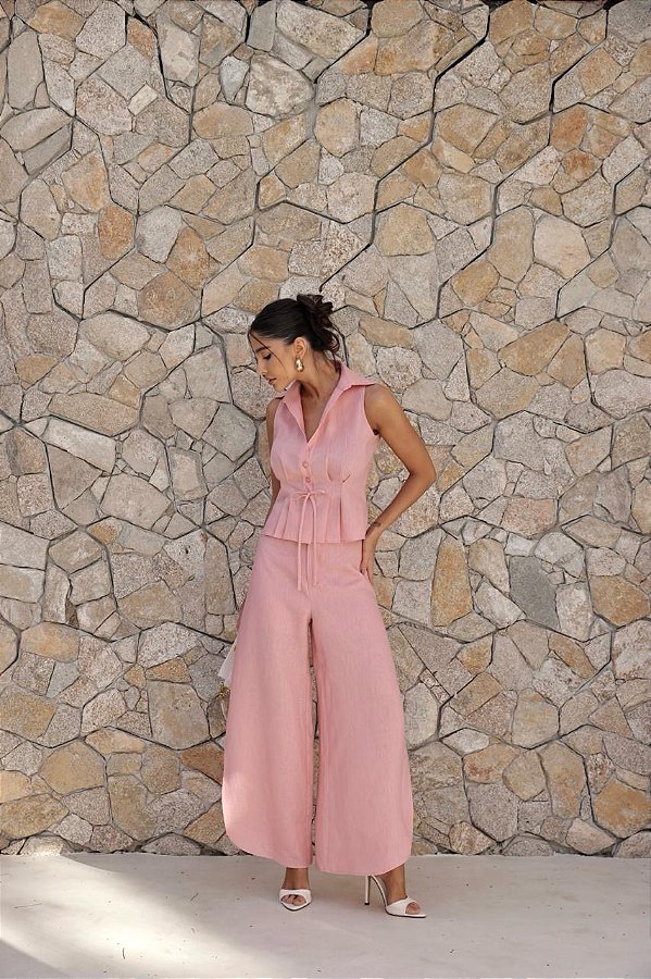 Conjunto Linho Nana Rosa