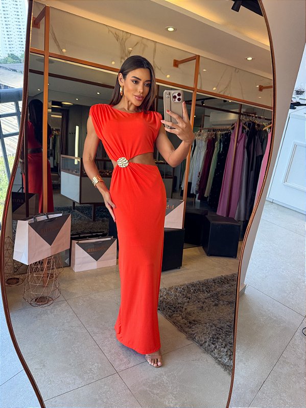 Vestido Longo Avi Coral