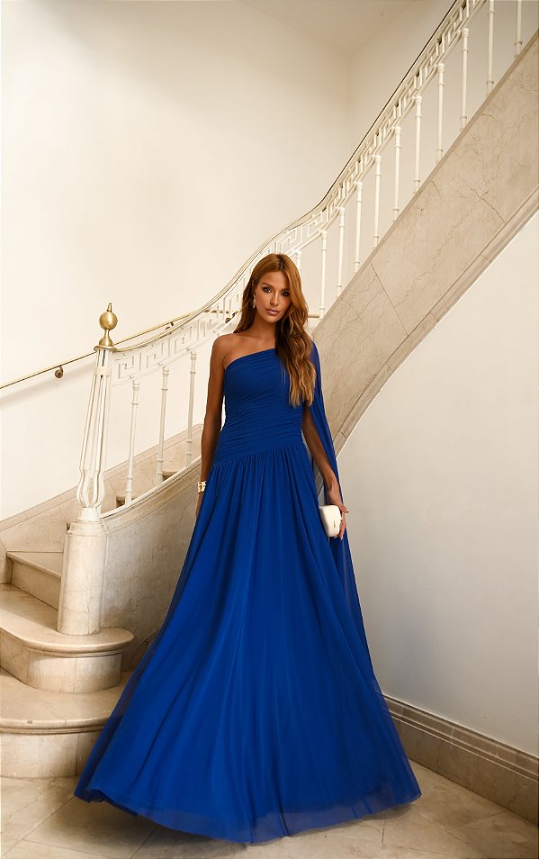 Vestido Longo Stan Azul Royal
