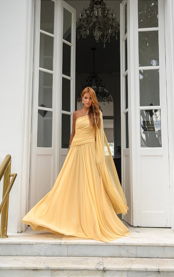 Vestido Longo Stan Amarelo