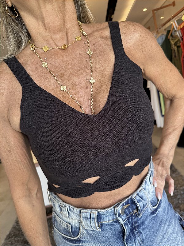 Cropped Modal Lizzie Preto