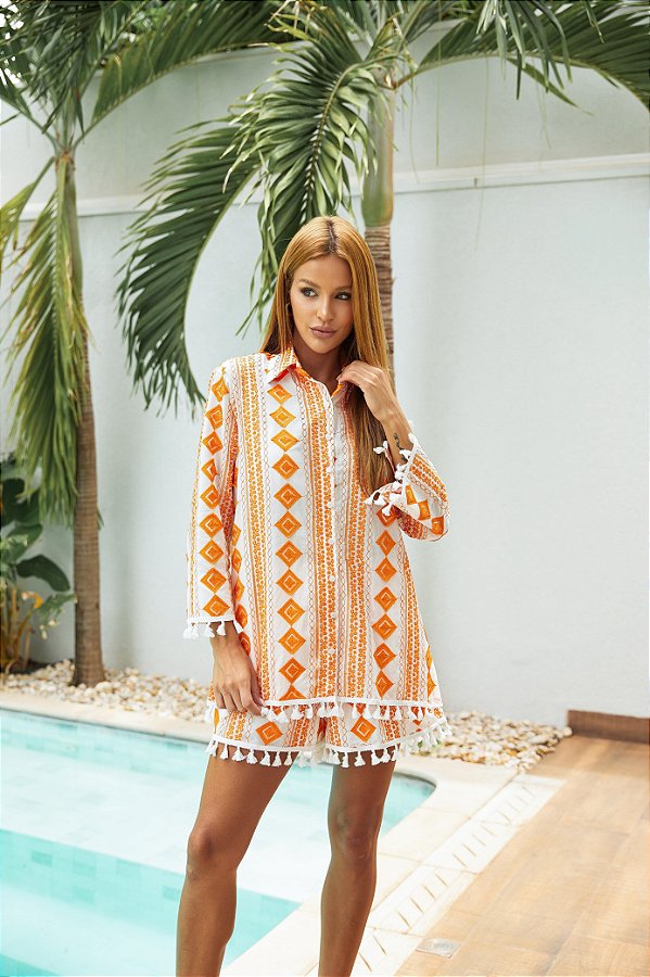 Conjunto Bata Grazzi Laranja