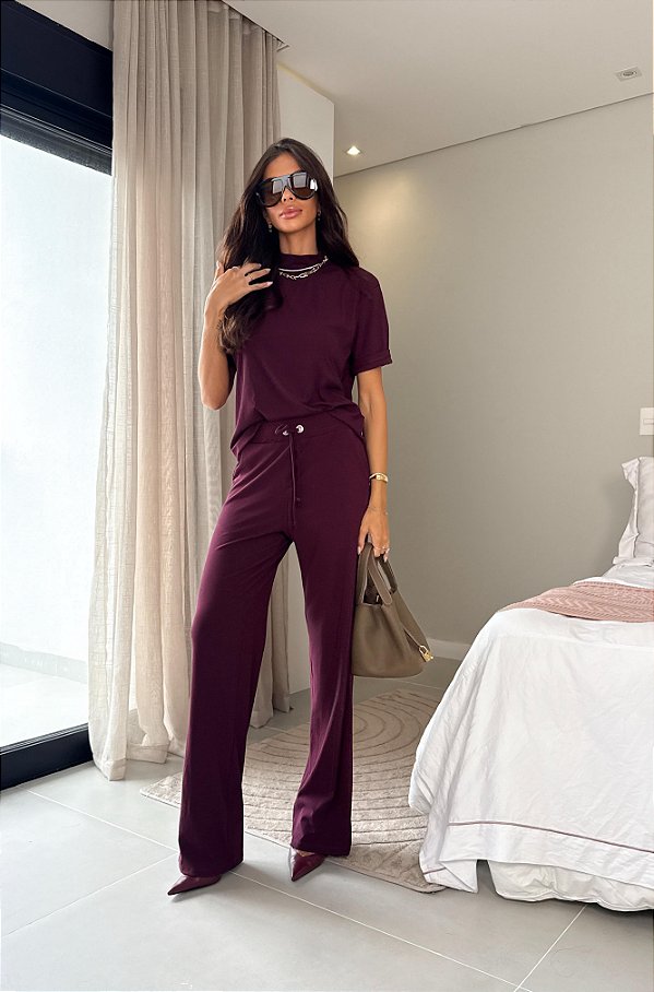 Conjunto Gola Stella Maris Uva