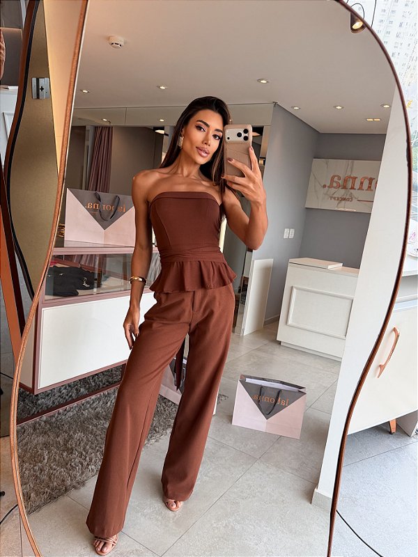 Calça Chloe Vanessa Chocolate Cream