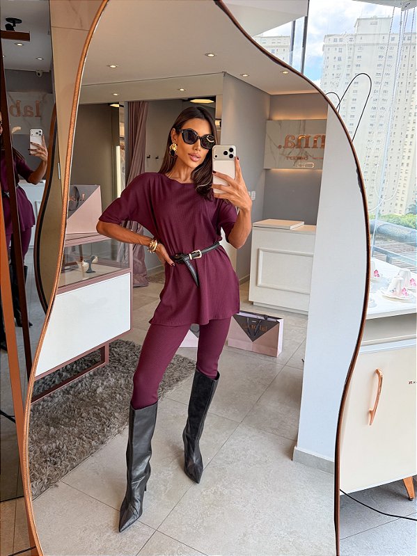 Conjunto Allure Miami Cereja Laqueada